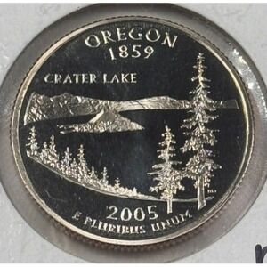 2005-S Oregon State Quarter Proof Gem BU Deep Cameo Crater Lake
